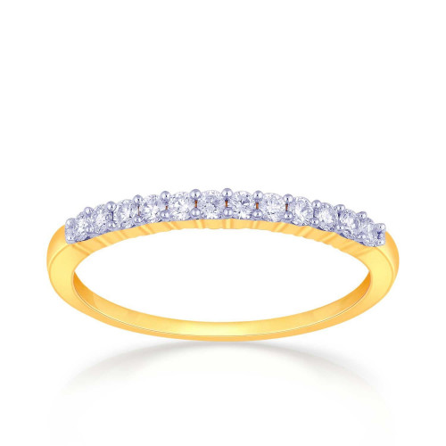 Mine Diamond Studded Gold Casual Ring FRGEN13170