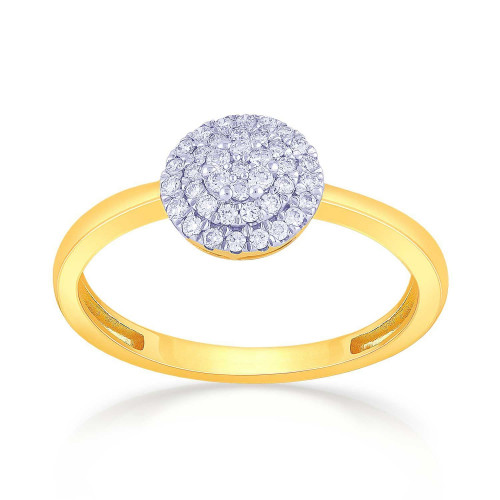 Mine Diamond Studded Gold Casual Ring FRGEN13189