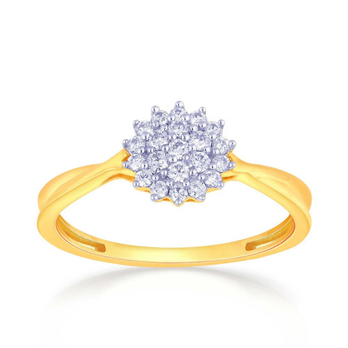 Mine Diamond Studded Gold Casual Ring FRGEN14599