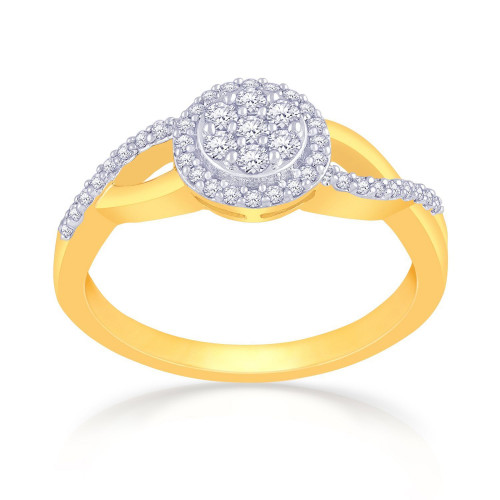 Mine Diamond Studded Gold Casual Ring FRHRM10353