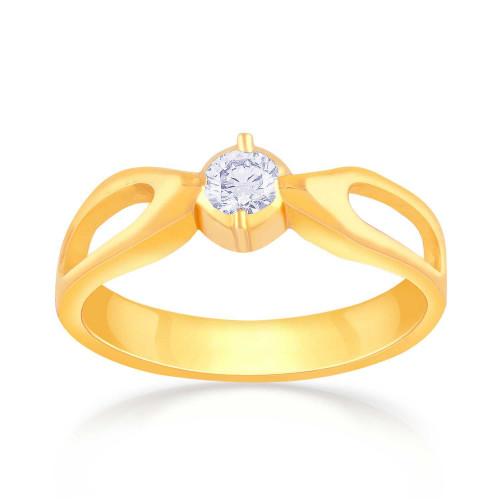 Mine Diamond Studded Gold Casual Ring FRHRT10398