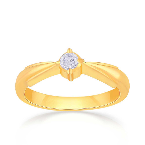 Mine Diamond Studded Gold Casual Ring FRHRT10438