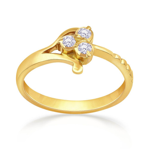 Mine Diamond Studded Gold Casual Ring FRHRT10552