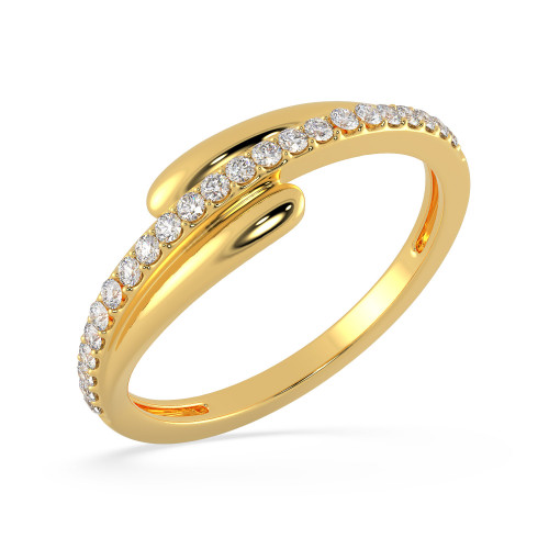 Malabar 22 KT Gold Studded Casual Ring FRSKYDZ095