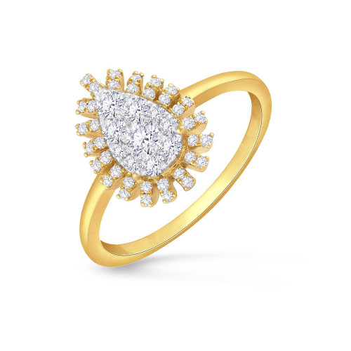 Mine Diamond Studded Casual Gold Ring HKRRGF0542IMB