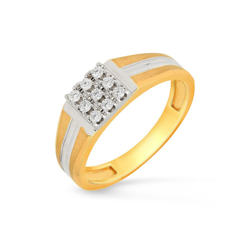 Mine Diamond Studded For Men Gold Ring JIRLWM00831CP