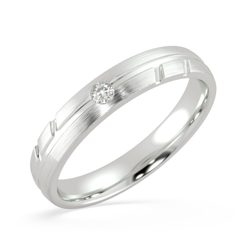 Mine Platinum Single Diamond Ring For Women'S