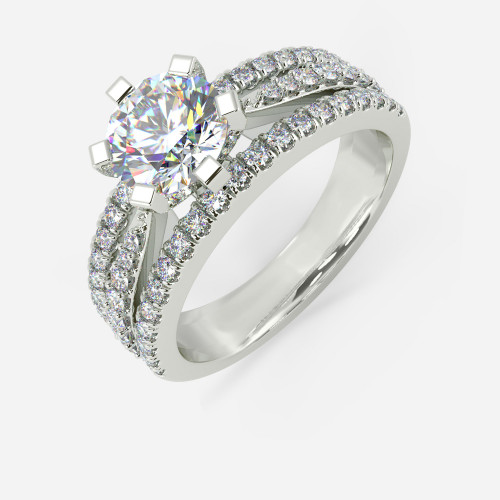 Mine Solitaire White Gold Ring Mount JRW82941FW