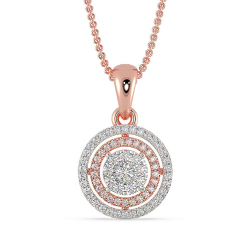 Mine Diamond Round Pendant
