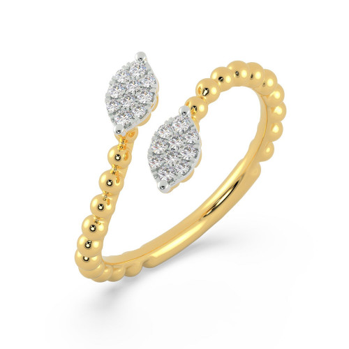 Mine Diamond Studded Two Headed Gold Ring MBRG00149