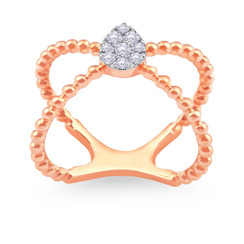 Mine Diamond Studded Broad Rings Gold Ring MBRG00151