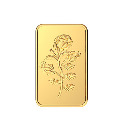 Malabar Gold 24k 999 Purity 2g Rose Bar