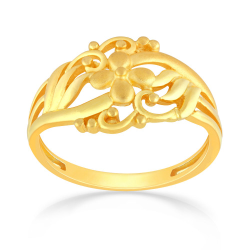 Malabar 22 KT Gold Studded Broad Ring MHAAAAAAEONU