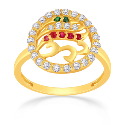 Malabar 22 KT Gold Studded Casual Ring MHAAAAAASAAK