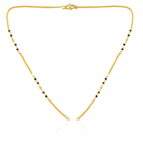 Malabar 22 KT Gold Studded Semi Long Mangalsutra MNGENOTRCTT245
