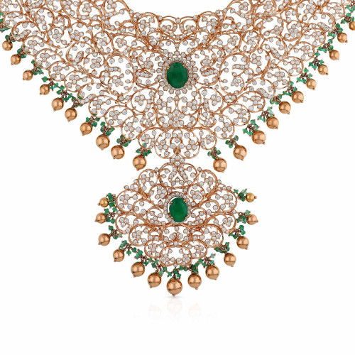Mine Diamonds Gold Necklace NKHRT11073