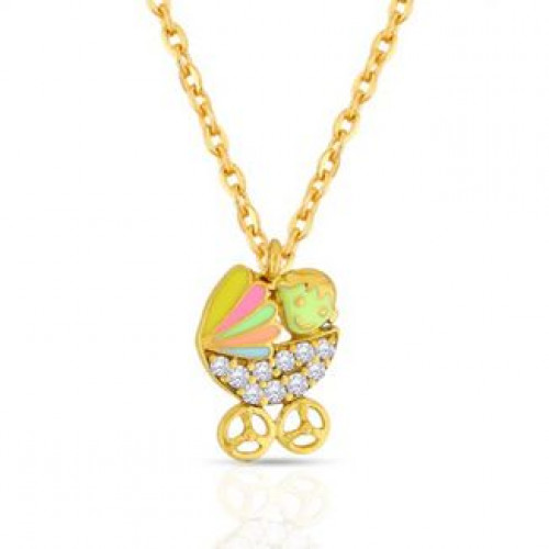 Starlet 22 KT Gold Studded Necklace For Kids NKKDDZSG005
