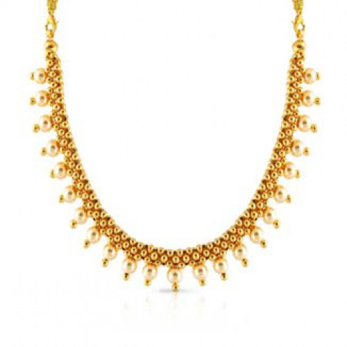 Malabar 22 KT Gold Studded  Necklace NKPJTH017