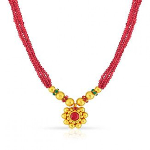 Malabar 22 KT Gold Studded  Necklace NKPJTH027