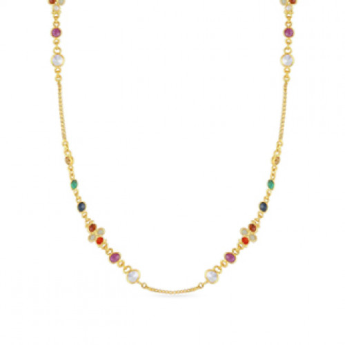 Precia Gemstone Gold Necklace NKSNGGM014