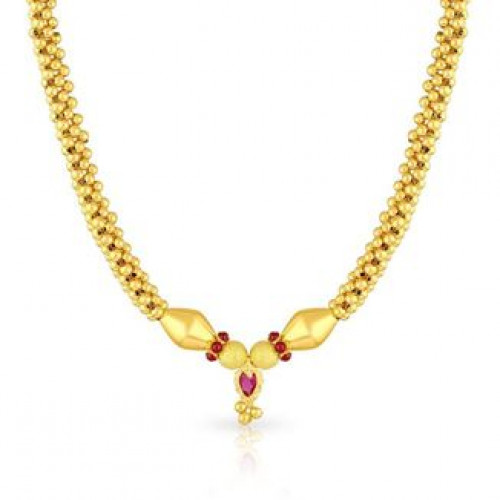 Malabar 22 KT Gold Studded  Necklace NNKTH009