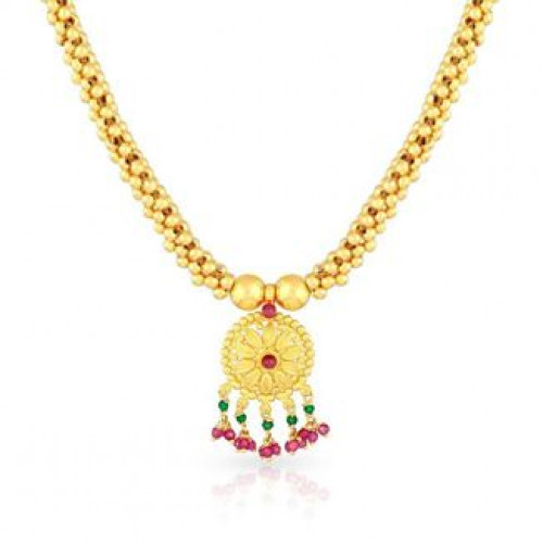 Malabar 22 KT Gold Studded  Necklace NNKTH016