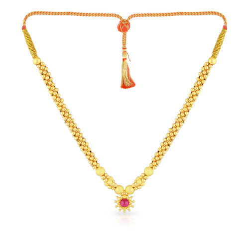 Malabar 22 KT Gold Studded  Necklace NNKTH022