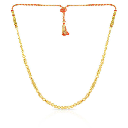 Malabar 22 KT Gold Studded Semi Long Necklace NNKTH047