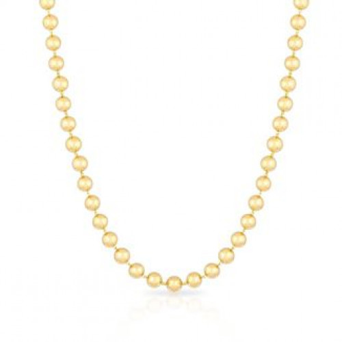 Malabar 22 KT Gold Studded Semi Long Necklace NNKTH056