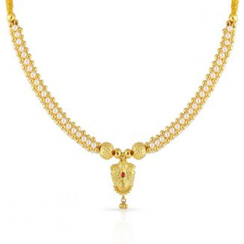 Malabar 22 KT Gold Studded  Necklace NNKTH063