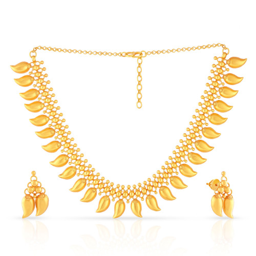 Divine 22 KT Gold Studded  Necklace Set NSMHAAAAAAQEEI