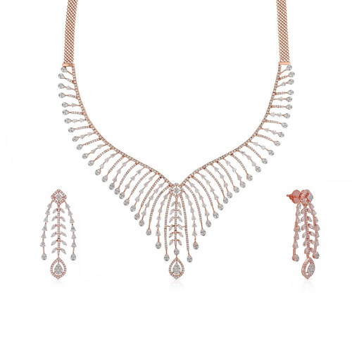 Mine Diamond Necklace Set NSNKALR10314