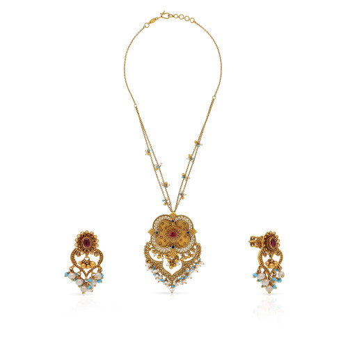 Malabar Gold Necklace Set NSNKANC45656