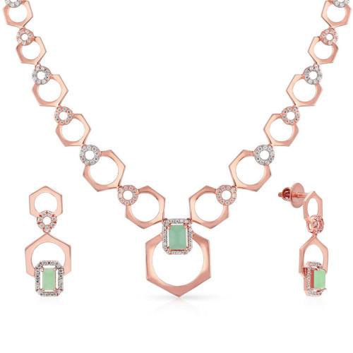 Caliesta Gold Necklace Set NSNKDZL40636