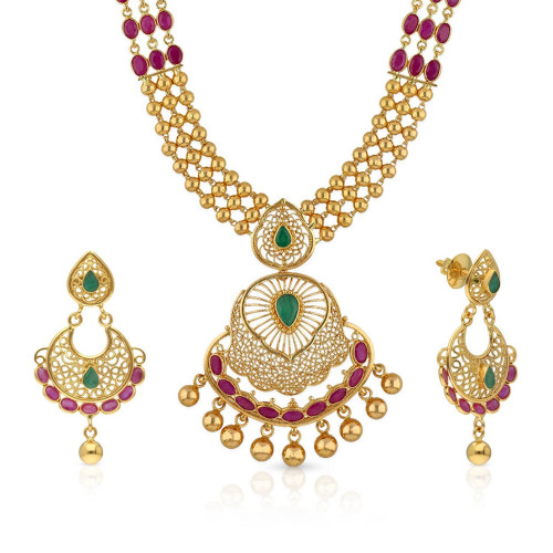 Precia Gemstone Necklace Set NSNKFLV15328