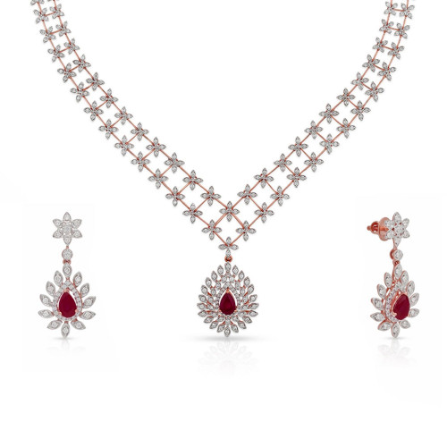 Mine Diamond Necklace Set NSNKGEN13102