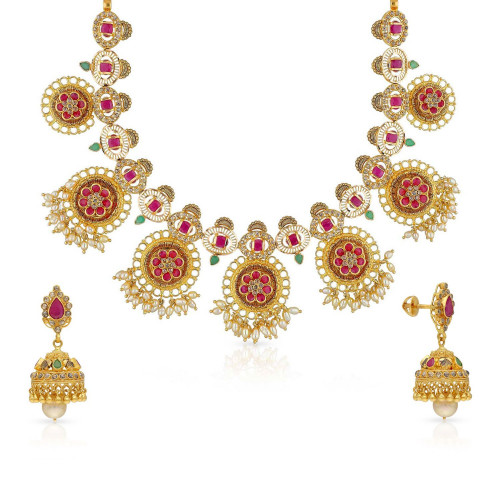 Era Uncut Diamond Necklace Set NSNKJUN52764