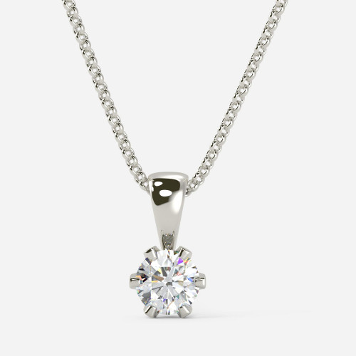 Mine Solitaire White Gold Pendant Mount P651256W