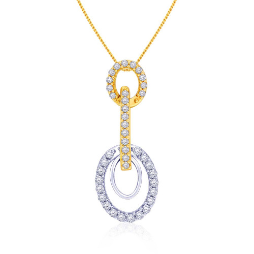 Mine Diamond Studded Casual Gold Pendant P651423