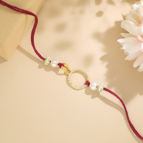 Malabar Gold Circle Ring Two-in-One Rakhi and Pendant
