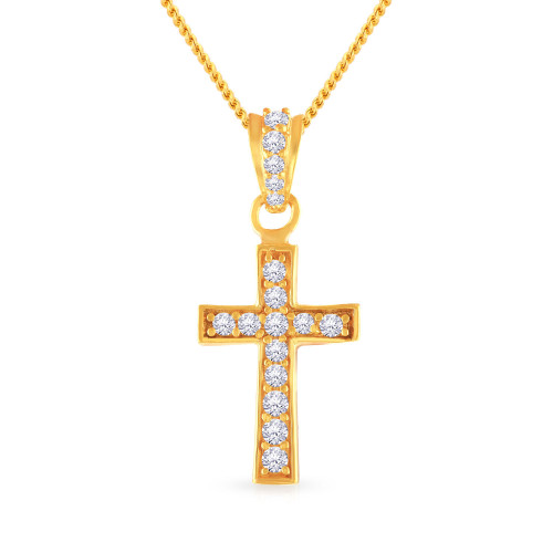 Malabar 22 KT Gold Studded Casual Pendant PDSGCR0005