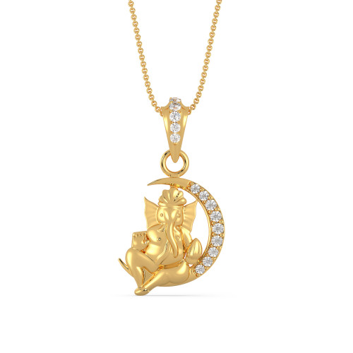 Malabar 22 KT Gold Studded Casual Pendant PDSKYDZ022