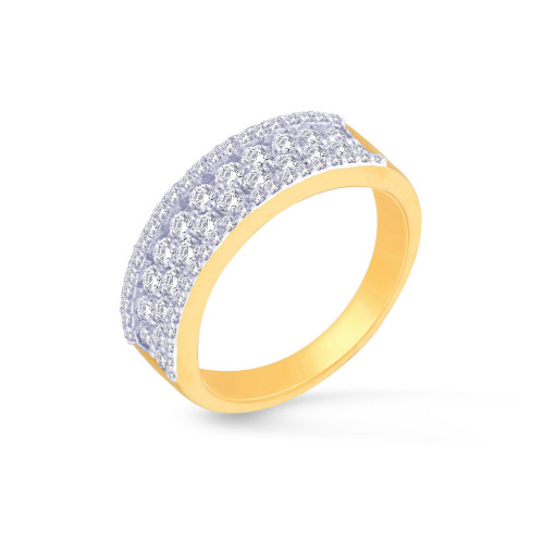 Mine Diamond Studded Bands Gold Ring PMRRG20185