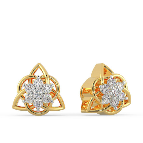 Mine Diamond Studded Studs Gold Earring PREE0849MYD