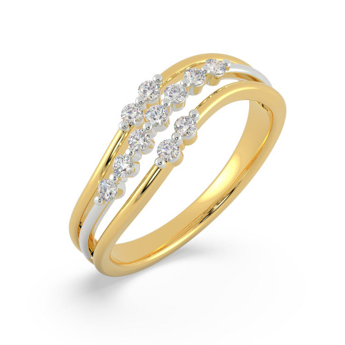 Mine Diamond Studded Casual Gold Ring PRRR2494MTD