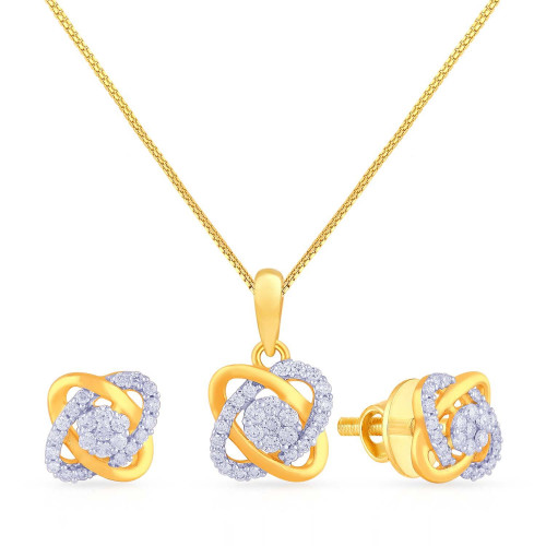 Mine Diamond Pendant Set JIPNDD130P