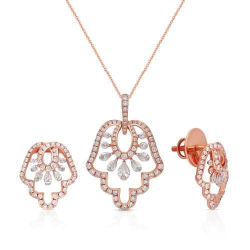 Mine Diamond Pendant Set PSPDALR10437