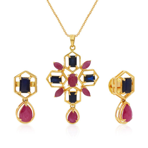Precia Gemstone Pendant Set PSPDGLR41792