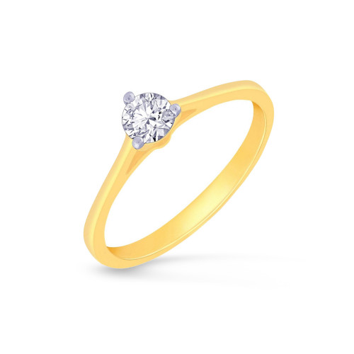 Mine Diamond Studded Solitaire Gold Ring R551161