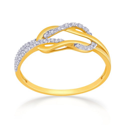 Mine Diamond Studded Casual Gold Ring R60149MP